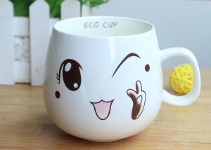 China Expression Printing Mug Cute Ceramic Tea Mug with Handle Ceramic Coffee Mugs factory