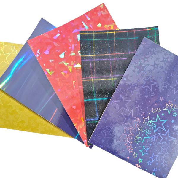 Pillar of Light Cold Holographic Lamination Vinyl Film Self-adhesive Sticker in Sheets and Rolls for Diy