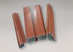 Wood Color 6030 T6 Aluminum Sliding Door Profile , Aluminium Door Extrusions