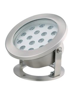 China 18W LED Swimming Pool Light RGB Color Light With Thickness Stainless Steel Housing factory