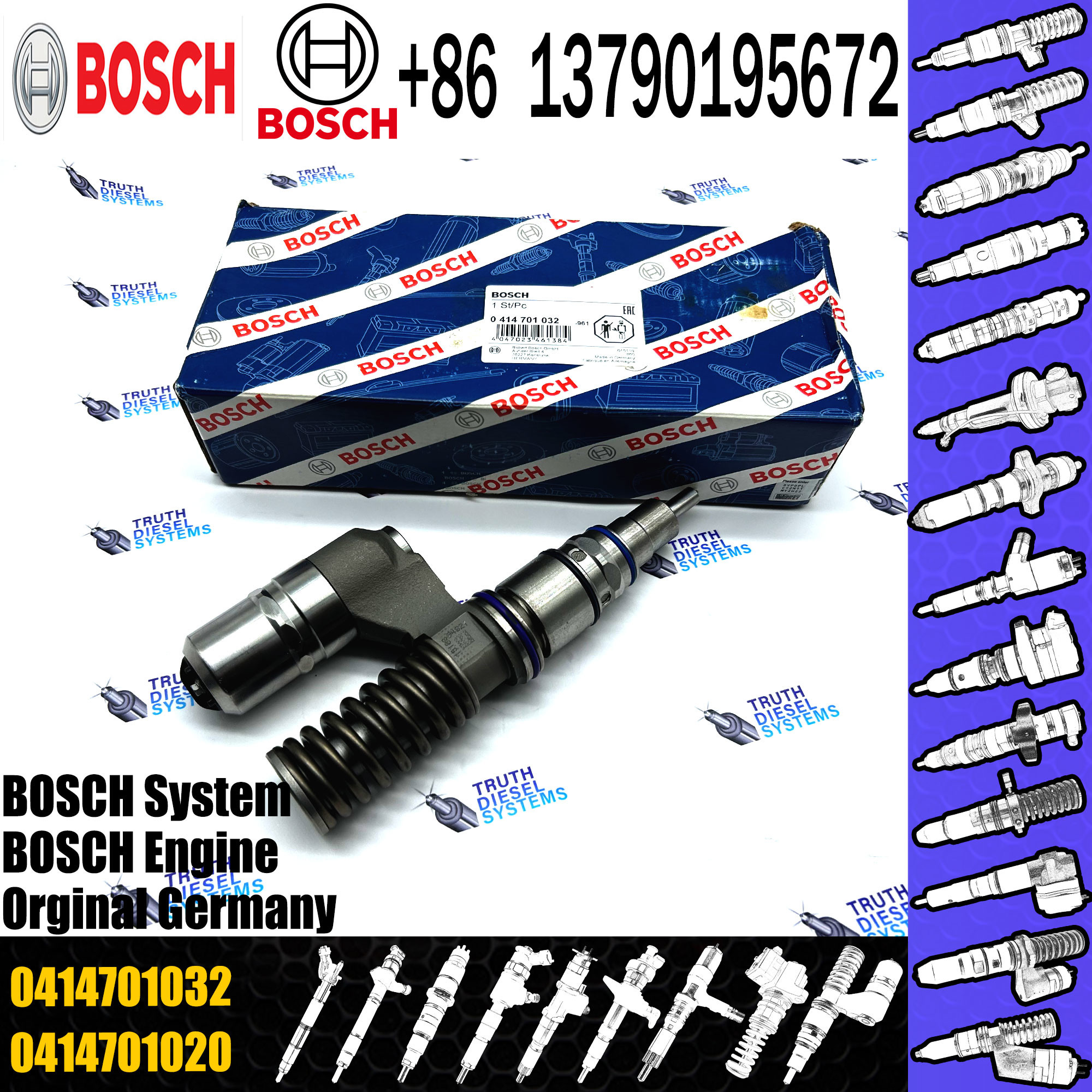 Diesel Fuel Unit Injector 0414701058 0414701029 0414701030 0414701059 0414701032