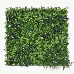 China green PE Artificial Grass Wall Panels Outdoor 100cm*100cm factory