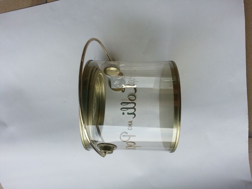 Transparent Printed Window Food Grade Tin Containers Cymk Printing