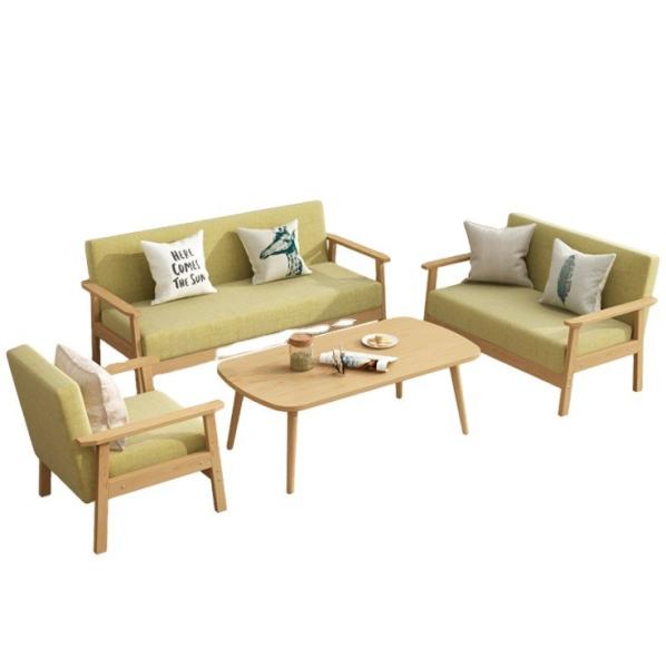 Modern Upholstered Wooden Sofa Sets Furniture for Living Room in 64/113/157cm
