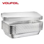 Wrinkle Wall Disposable Aluminium Foil Food Container Light Weight Roasting