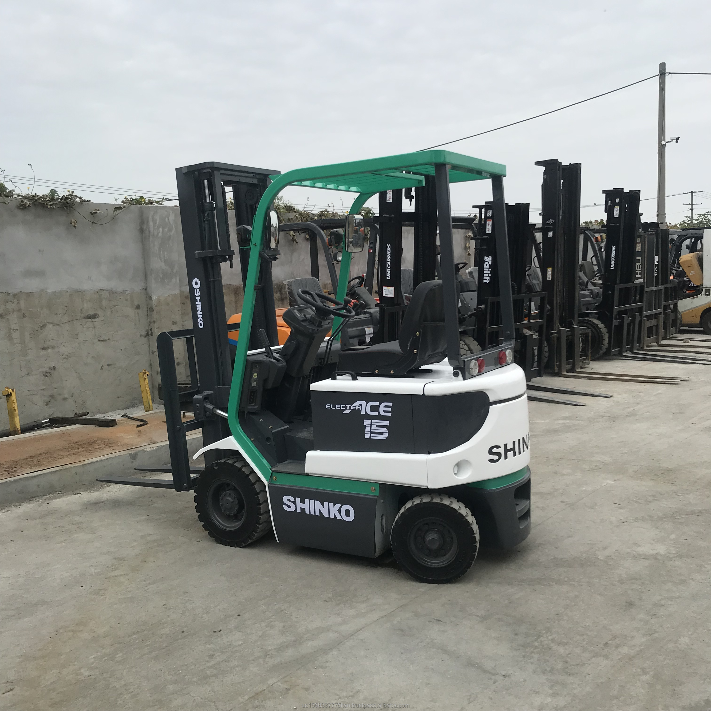 SHINKO 15 Electric Forklift for Building Material Shops Original Top Performance