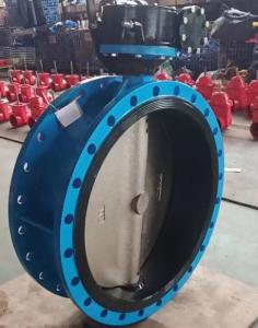 China DN500 BS EN 593 DI wormgear Rotork Auma Captop Underground butterfly valve factory
