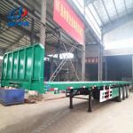 45ft Flat Platform Semi-Trailer Rim 9.00-22.5 3 Axles Shipping Container Carrier