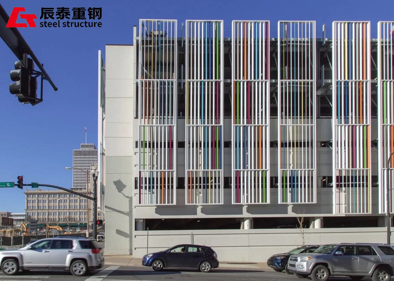 Q235 Q355 Steel Car Parking Building Multi Story Steel Garage Construction