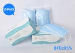 Dust Antibacterial Disposable Mask 3 Ply Non Woven Face Mask Latex Free