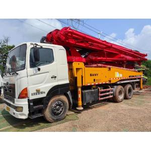 China In 2012 Sany HINO Chassis 46 Meter Concrete Pump Truck 5 Cylinders And 5 Masts on sale