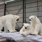Theme Parks Authentic Animatronic Polar Bear With Voice And Animal Sounds