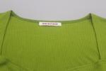 Women Sexy Short Sleeve Cold Shoulder Dress Green Color With Soft Feeling