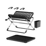 Foldable Kitchen Dish Rack Sustainable Metal Wire Utensil Holder for Storage and