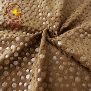 China 2mm 250gsm Hot Stamping Gold Stamp and Foil Printing velour fabric for Car Seat Cover and furniture factory