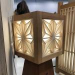 Interior Decorative Woodworking Kumiko Solid Pine Wood Room Divider Customized
