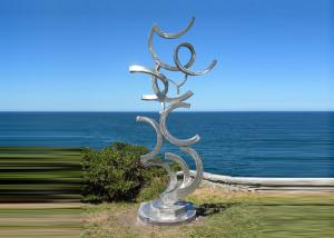 China Contemporary Art Stainless Steel Sculpture For Outdoor Decoration Anti Corrosion factory