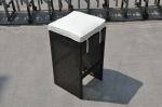Outdoor Garden Resin Wicker Bar Set , Brown Black Bar Furniture