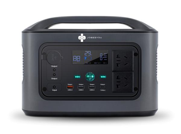 Black Renewable Energy Storage System 12v Portable Power Station 600W Portable