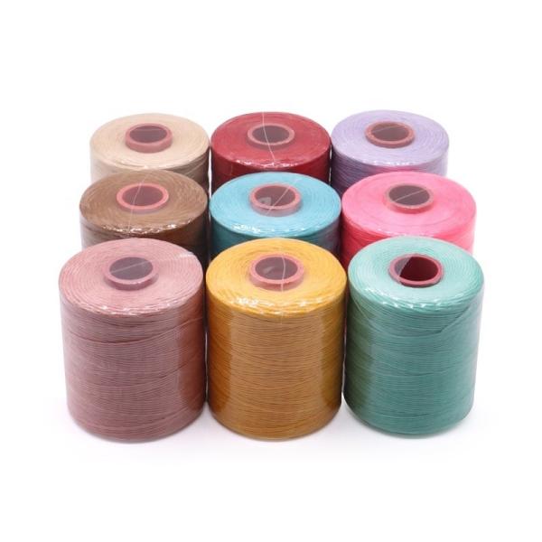 Waterproof Waxed Thread 1MM Handmade DIY Leather Thread with Sintered 150D Flat
