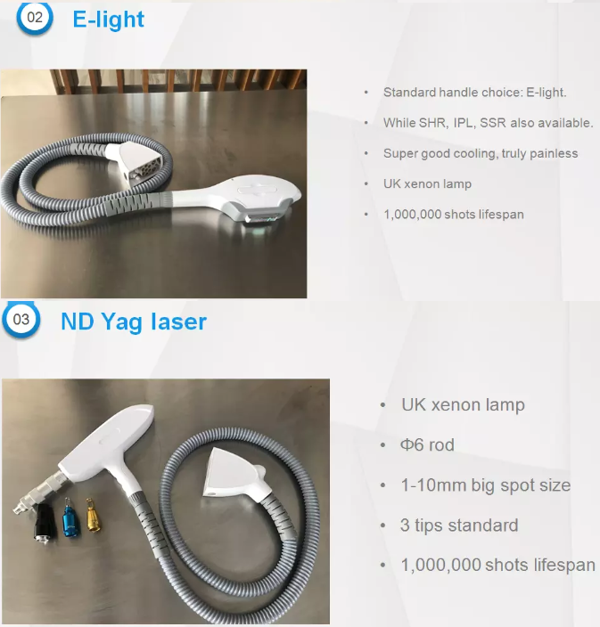 1 - 10HZ Multi Function Laser 3 Handpiece Carbon Peeling Beauty Salon Laser Equipment