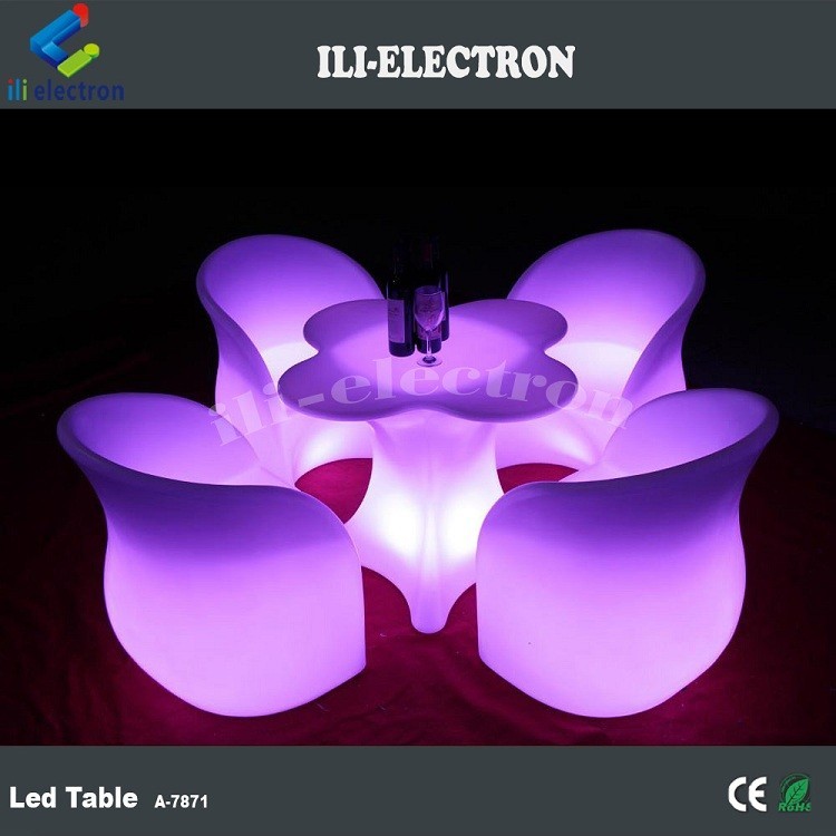 Portable Plastic LED Cocktail Table Light For Outdoor Events
