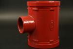 3 Ends Grooved Tee Fittings With Grooved End Connection Epoxy Painting