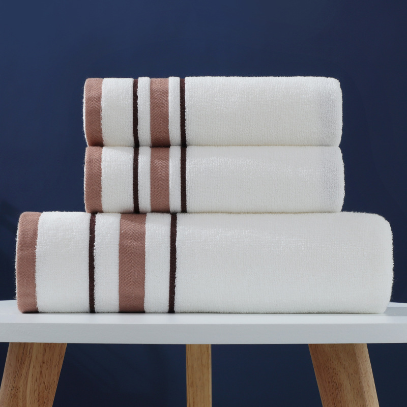 Broken Towel Cotton Bath Set 32 Strands Soft and Absorbent with Embroidered Logo