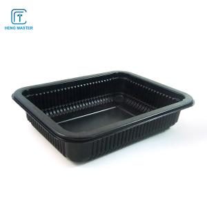 China Rectangle Black Disposable 18*16*4cm Frozen Food Tray factory