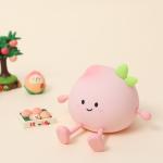 Latest Cute Peach Silicone Night Light Rechargeable Eye Protection Bedside Lamp