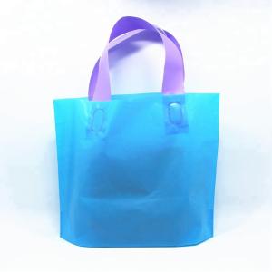 China Plastic Die Cut Shopping Bags With Custom Logo factory