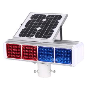 China 18V 12W Mono Crystallin Solar Powered Warning Lights For Road Safety factory