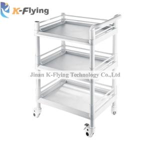 China Three Layer Hospital Instrument Trolley Diagonal Brake factory
