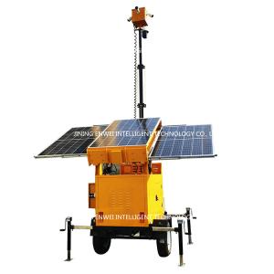 China Mobile Solar Power Camera CCTV Trailer Portable Surveillance Towers For Emergency Rescue Monitoring factory