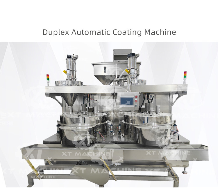 Large Capacity High Efficiency Three-station Automatic Cashew Nut And Melon Seed Kernel Coating Machine