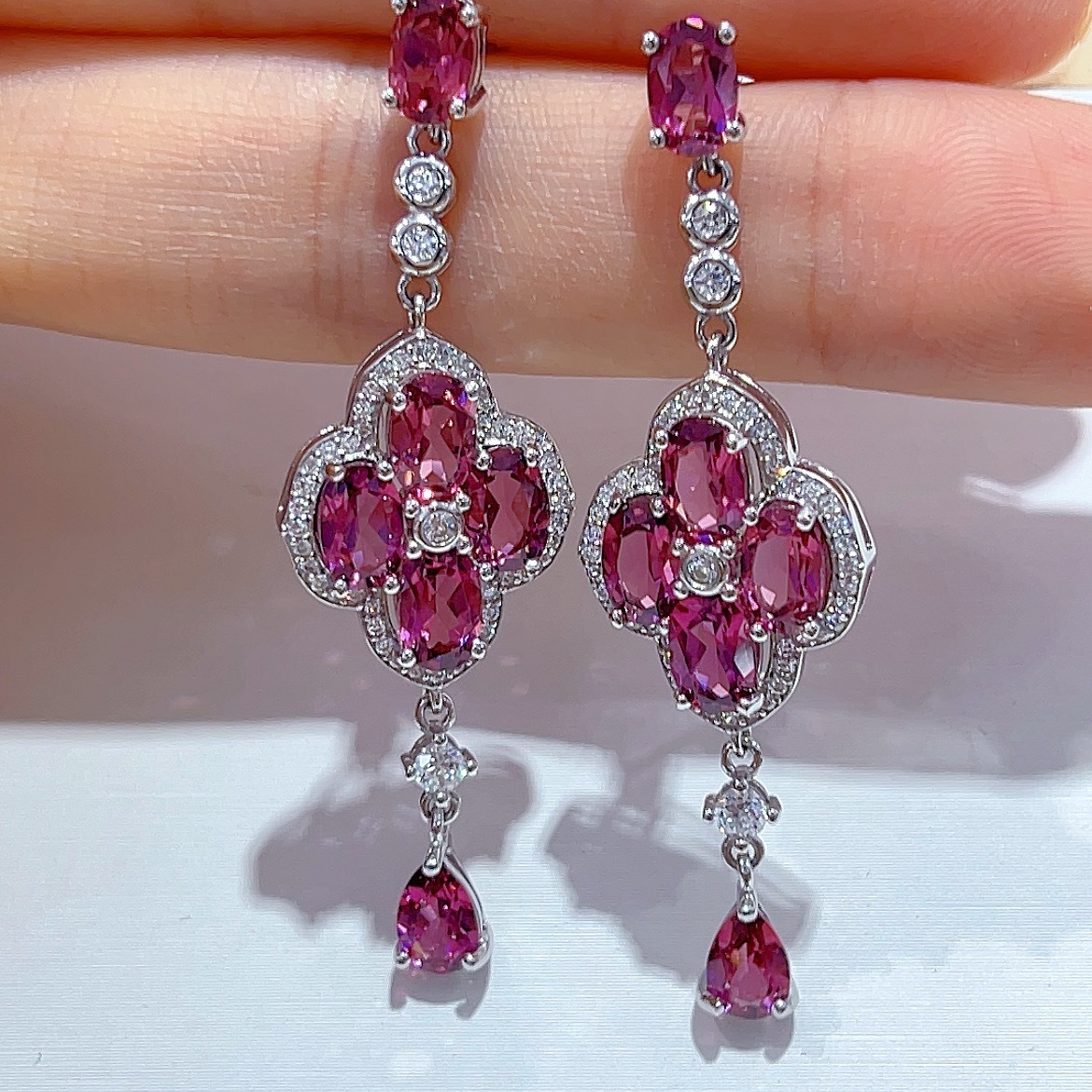 Feng Shui Purification Energy Protection Fortune-Attracting Earrings Necklace New Summer New S925 Silver Plated White Gold Inlaid Magnesium Aluminum