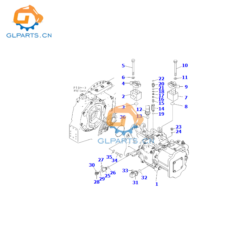 PC2000-8 Hydraulic Pump Of Excavator Komatsu 708-2k-00123 708-2k-00122
