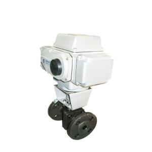 China Dn100 Pn16 WCB Flange Electric Explosion Proof Actuator Stainless Steel Exd II Bt4 factory