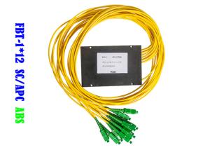China FBT 1×12 Fiber Optical WDM Coupler SC APC 1310 1550 Splitter 50 / 50 ABS 1*12 factory