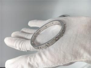 China Simple Diamond Bangle Bracelet , 18k White Gold Love Bracelet factory