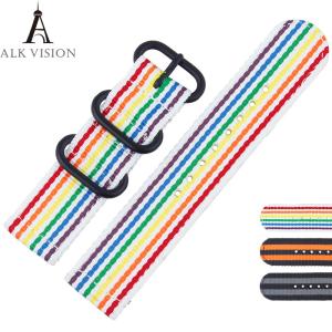 China Canvas Nylon Band for Watch Watchband Sports Strap Belt for Women Men Watches Accessory Bracelet Wristband Diy Parts Pin factory