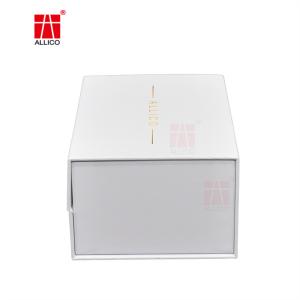 Large White Collapsible Box With Magnetic Closure Rectangle Present Box