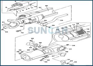China LZ008160 Bucket Cylinder Service Kit fits CNH CX240B CX250C CX250DLC factory