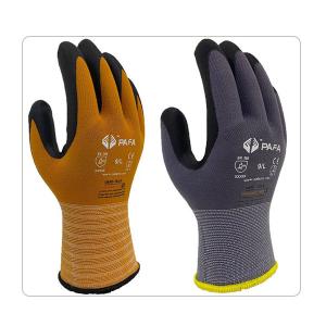 China Anti Dust Puncture Resistant Microfoam 15 Gauge Seamless Nylon Nitrile Gloves factory