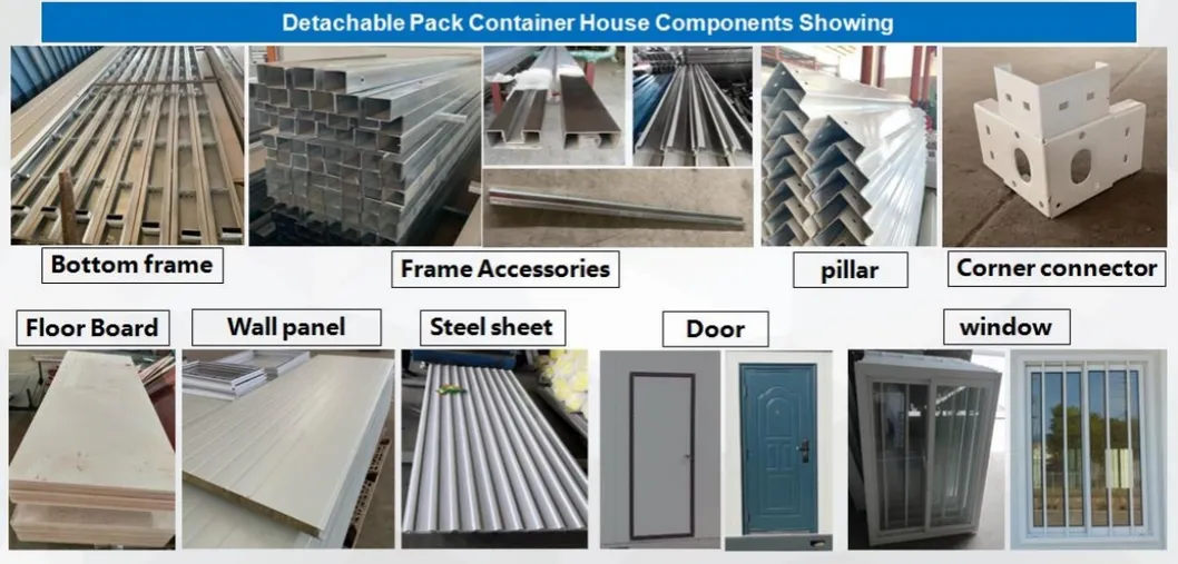 Low Cost Portable Prefabricated Steel Frame Container Guard Room Living House