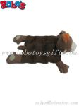 plush dark brown monkey animal squeaker pet toy for dog