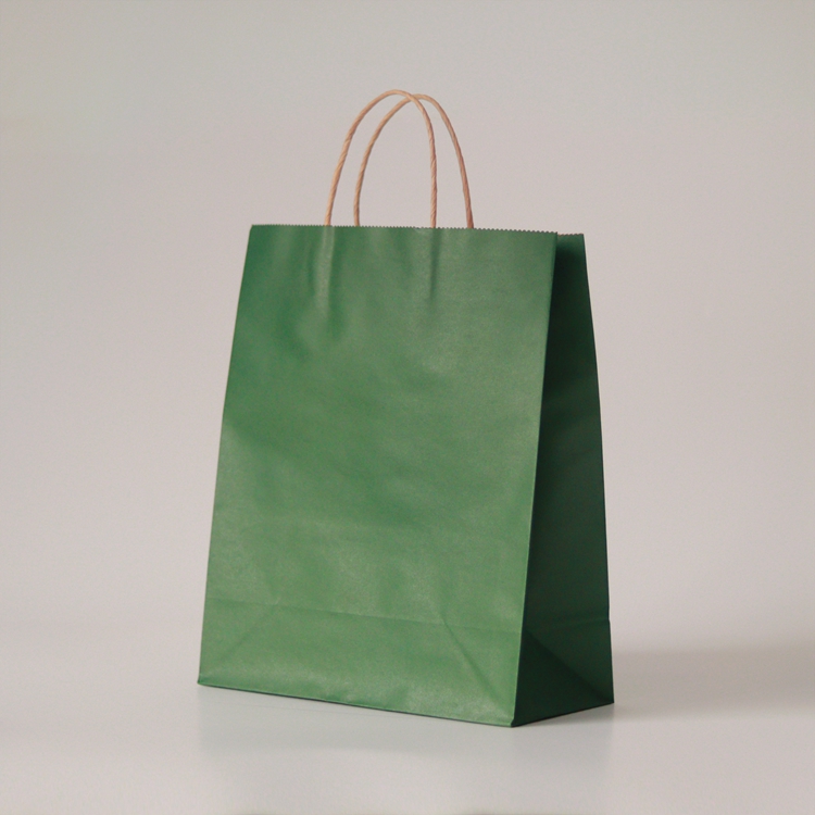 Retail Multi Colored Kraft Paper Shopping Bags with Folding Style and Custom Pattern
