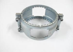 China Couplings Grip Collar Heavy Duty Pipe Clamps Cover Galvaized With Four Belt Screw factory