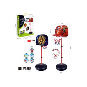Portable 2 In 1 Magnetic Dart And Little Tikes Adjustable Basketball Hoop