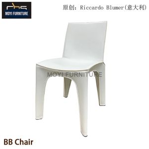 Dining Chair Metal Legs Customizable Italian Luxury Design Leather Backrest